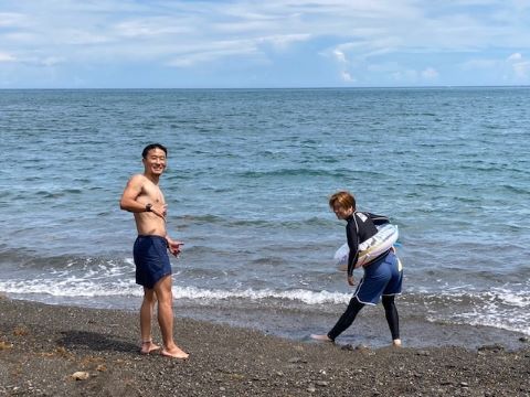 会の締めくくりはビーチ遊び！