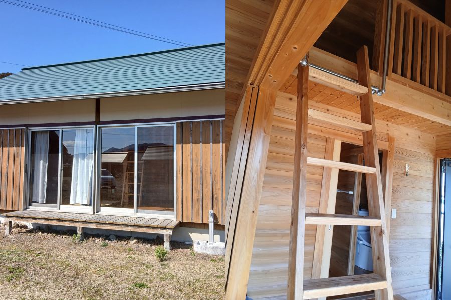 ロフト付きの宿泊施設（写真はBタイプ）