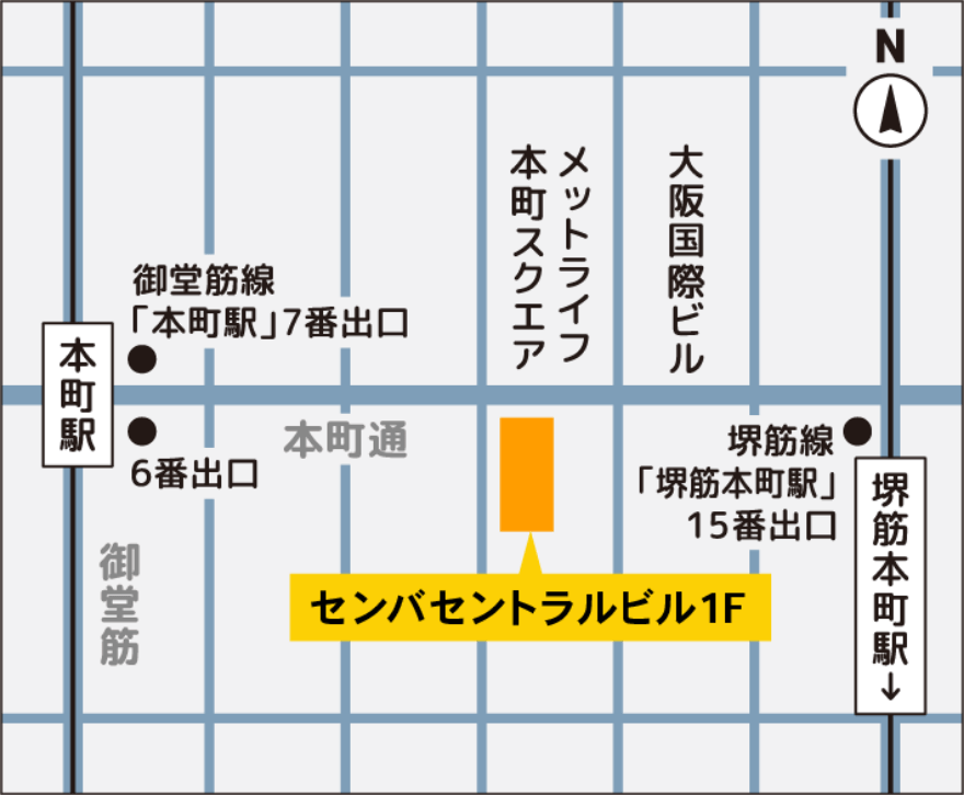 大阪窓口の地図