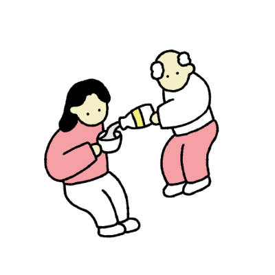 シニア夫婦のイラスト